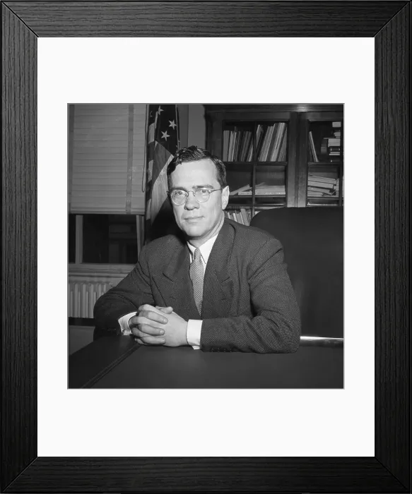 Framed Print : William McChesney Martin Jr Seated at Desk Framed Print : William McChesney Martin Jr Seated at Desk