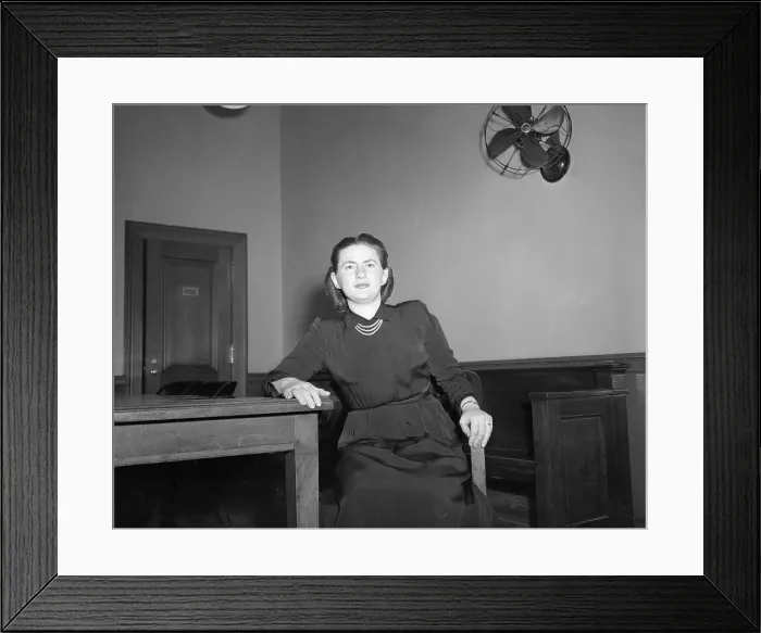 Framed Print : Ruth Greenglass Testifies at Trial Framed Print : Ruth Greenglass Testifies at Trial