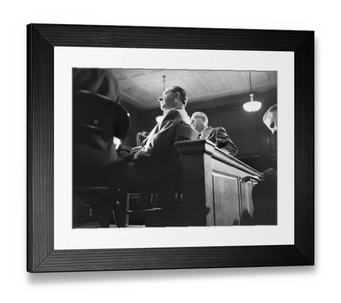 Framed Print : Frank Costello Attending Congressional Hearings Framed Print : Frank Costello Attending Congressional Hearings