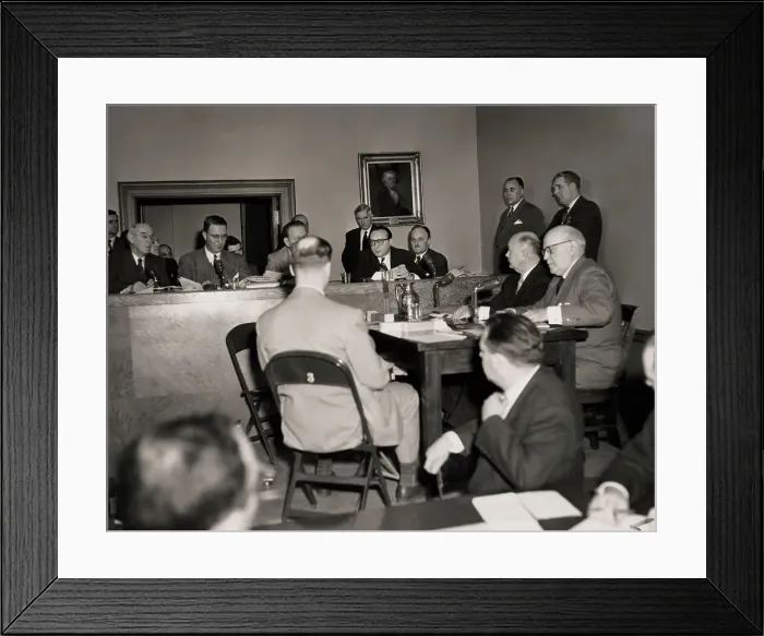 Framed Print : Frank Erickson At Kefauver Committee Framed Print : Frank Erickson At Kefauver Committee