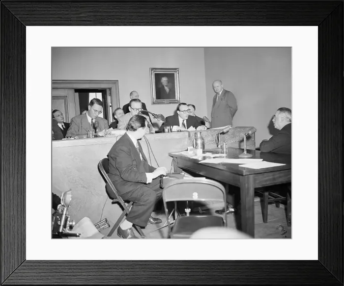 Framed Print : Hearings Of Senate Crime Investigation Framed Print : Hearings Of Senate Crime Investigation