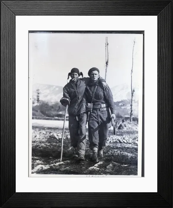 Framed Print : Wounded Soldier Being Helped Framed Print : Wounded Soldier Being Helped