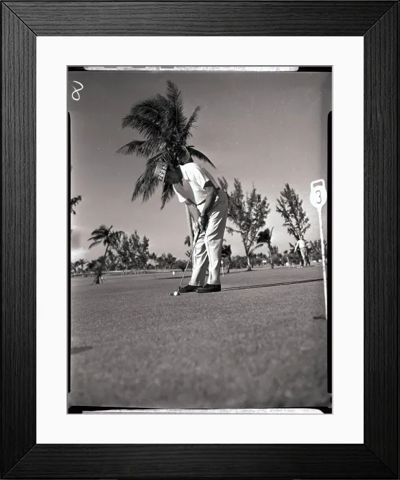 Framed Print : Sam Snead Playing Golf at Miami Beach Open Framed Print : Sam Snead Playing Golf at Miami Beach Open