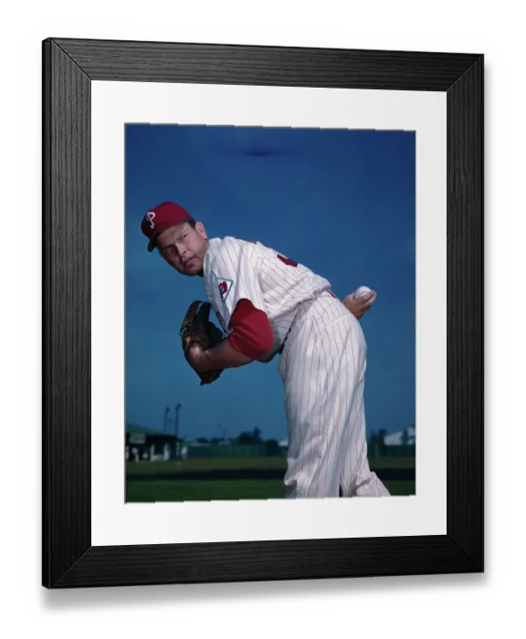 Framed Print : Robin Roberts in Pitching Position Framed Print : Robin Roberts in Pitching Position