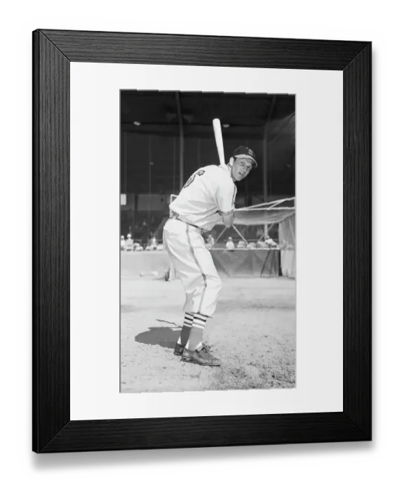 Framed Print : Stan Musial Shown Batting