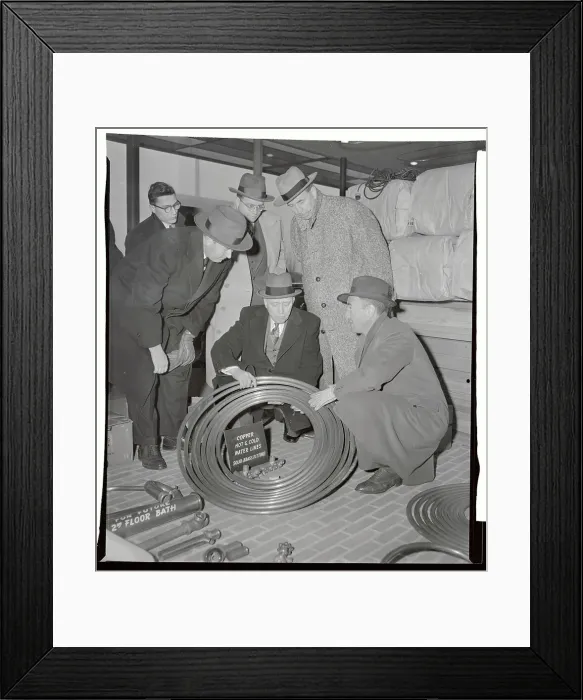 Framed Print : Senators Inspecting Wire Tubing Framed Print : Senators Inspecting Wire Tubing