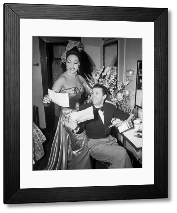 Framed Print : Josephine Baker and Husband Reading Letters Framed Print : Josephine Baker and Husband Reading Letters