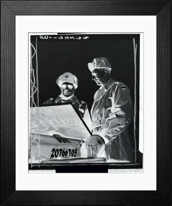 Framed Print : Ridgway and Clark Looking at Map Framed Print : Ridgway and Clark Looking at Map