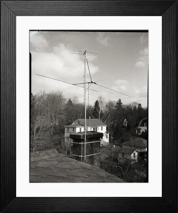 Framed Print : Television Antenna on Rooftop Framed Print : Television Antenna on Rooftop