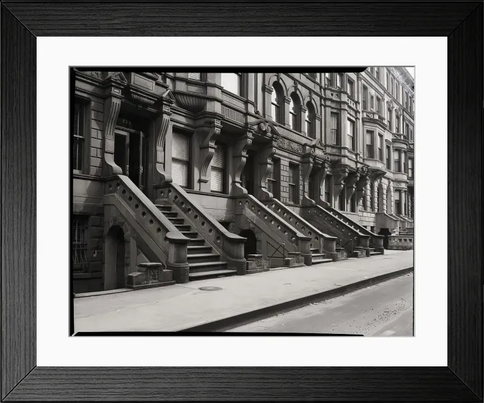 Framed Print : Row Of Brownstones In New York Framed Print : Row Of Brownstones In New York