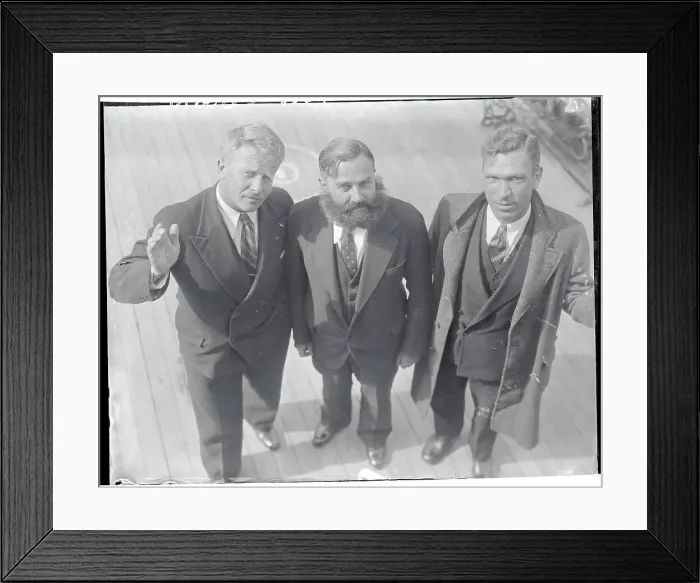 Framed Print : Bernt Balchen with Dana Coman and Walter EJ Lanz Framed Print : Bernt Balchen with Dana Coman and Walter EJ Lanz