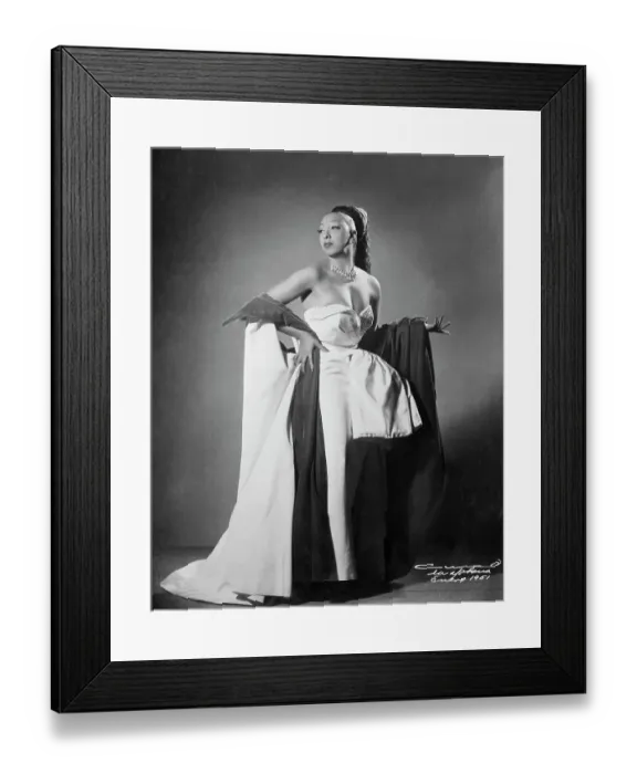 Framed Print : Josephine Baker in Evening Gown Framed Print : Josephine Baker in Evening Gown