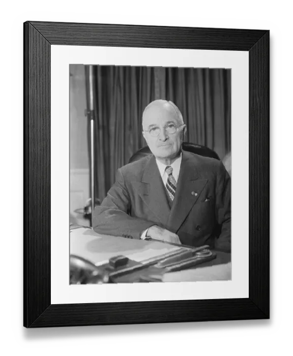 Framed Print : Portrait of President Harry S.Truman Framed Print : Portrait of President Harry S.Truman