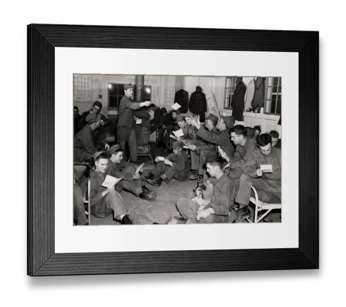 Framed Print : Soldiers Receiving Mail