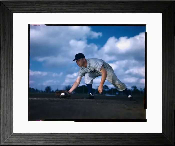 Framed Print : Rex Barney Pitching Baseball Framed Print : Rex Barney Pitching Baseball