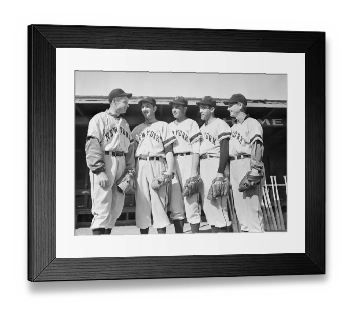 Framed Print : Baseball Pitchers Conversing Framed Print : Baseball Pitchers Conversing