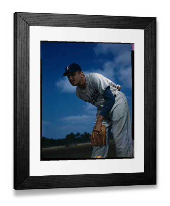 Framed Print : Don Newcombe in Pitching Position Framed Print : Don Newcombe in Pitching Position