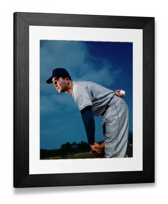 Framed Print : Erv Palica in Pitching Position Framed Print : Erv Palica in Pitching Position