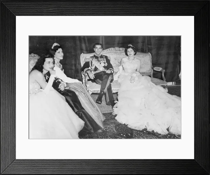 Framed Print : Wedding Party Of King And Queen Of Iran Framed Print : Wedding Party Of King And Queen Of Iran