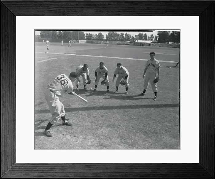Framed Print : Clint Hartung Hitting Ball to Players Framed Print : Clint Hartung Hitting Ball to Players