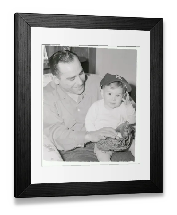 Framed Print : Yogi Berra with Son Framed Print : Yogi Berra with Son