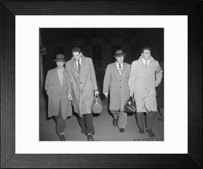 Framed Print : Basketball Players Going to Police Station Framed Print : Basketball Players Going to Police Station