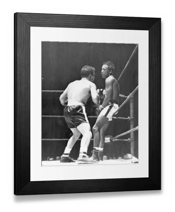 Framed Print : Jake Lamotta Pinning Sugar Ray Robinson Framed Print : Jake Lamotta Pinning Sugar Ray Robinson