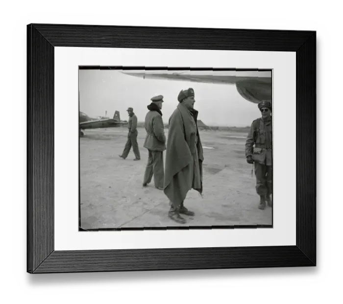 Framed Print : Matthew Ridgway Wearing Blanket