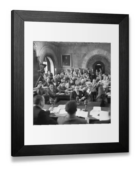 Framed Print : Banker Testifying Before Senate Committe Framed Print : Banker Testifying Before Senate Committe