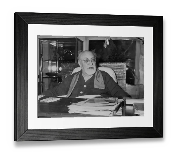 Framed Print : Artist Henri Matisse at His Desk
