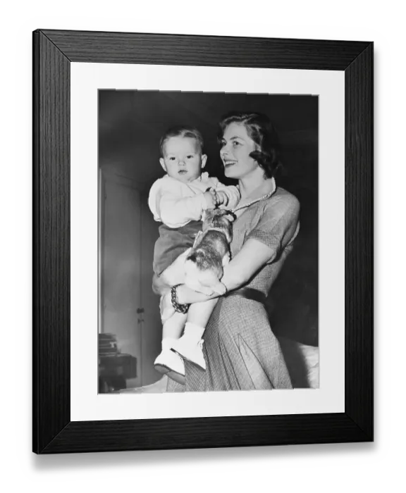 Framed Print : Ingrid Bergman and Son Robertino Framed Print : Ingrid Bergman and Son Robertino