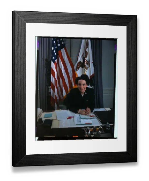 Framed Print : Anna Rosenberg Sitting at Desk Framed Print : Anna Rosenberg Sitting at Desk