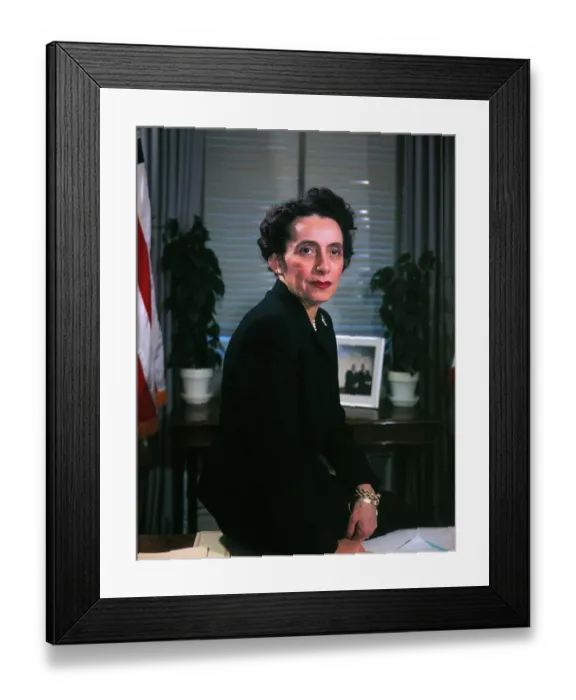Framed Print : Anna Rosenberg Sitting on Desk Framed Print : Anna Rosenberg Sitting on Desk