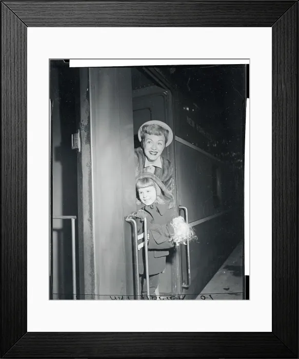 Framed Print : Eve and Liza Arden Arriving at Grand Central Station Framed Print : Eve and Liza Arden Arriving at Grand Central Station