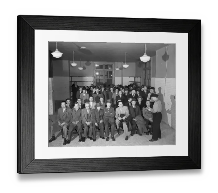 Framed Print : Chinese Immigrants Being Questioned Framed Print : Chinese Immigrants Being Questioned