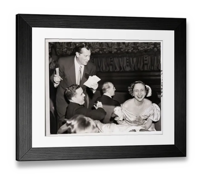Framed Print : Milton Berle Hosts Benefit