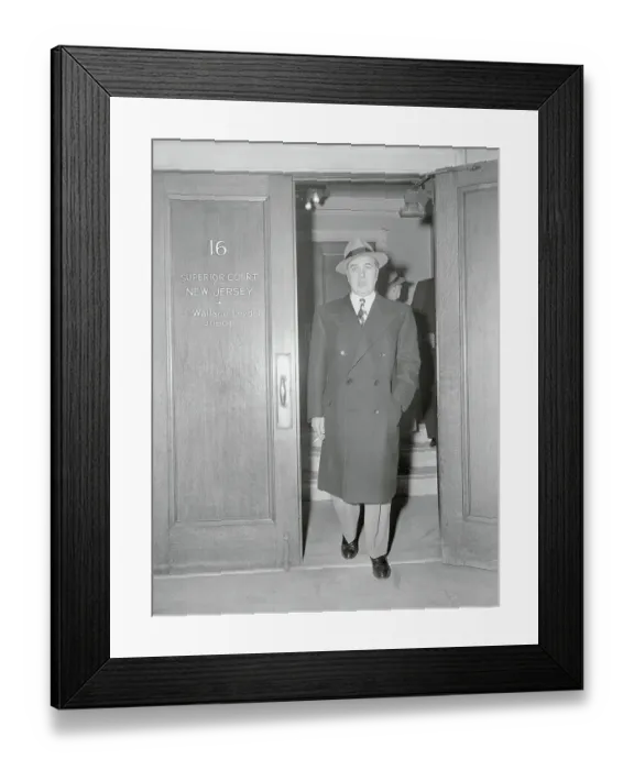 Framed Print : Joe Adonis Walking Into Court Framed Print : Joe Adonis Walking Into Court