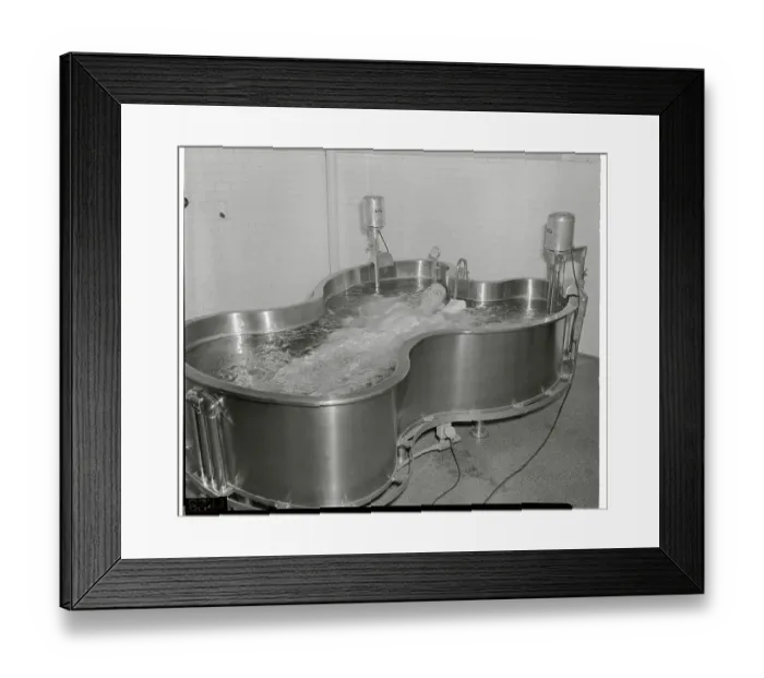 Framed Print : Sergeant Reclining in Army Bath Tank for Polio Treatment Framed Print : Sergeant Reclining in Army Bath Tank for Polio Treatment