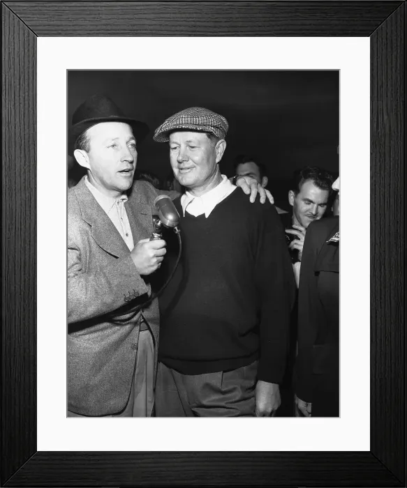 Framed Print : Bing Crosby, Left, with Friend Framed Print : Bing Crosby, Left, with Friend