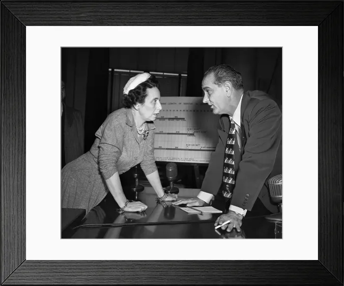 Framed Print : Anna Rosenberg and Lyndon B. Johnson Framed Print : Anna Rosenberg and Lyndon B. Johnson