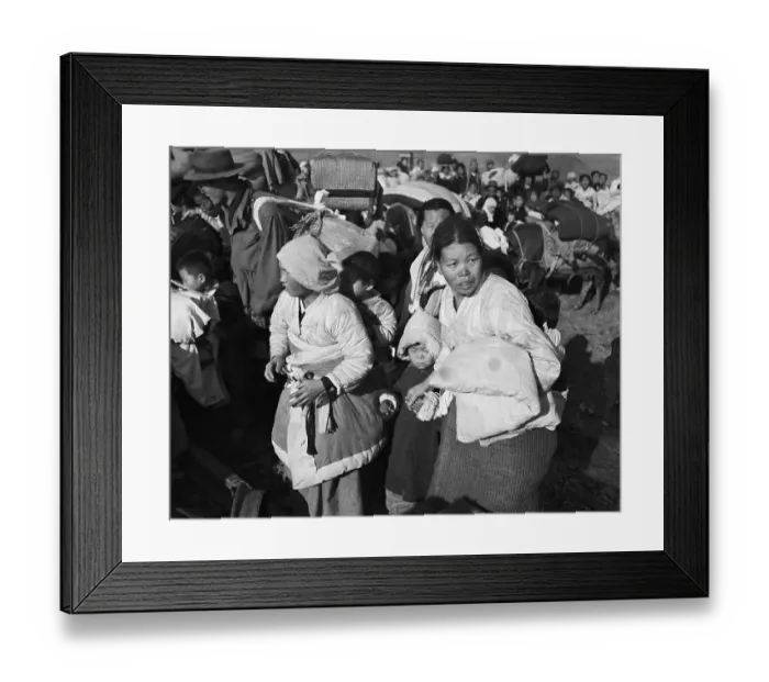 Framed Print : Koreans On The Move, Mother W / Baby On Ba Framed Print : Koreans On The Move, Mother W / Baby On Ba