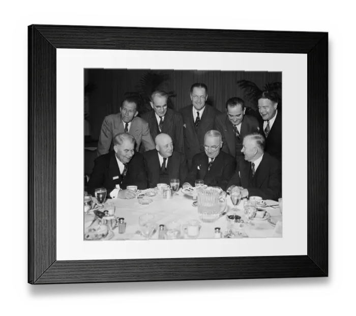 Framed Print : President Harry S. Truman and Delegates at Senate Buffet Dinner Framed Print : President Harry S. Truman and Delegates at Senate Buffet Dinner