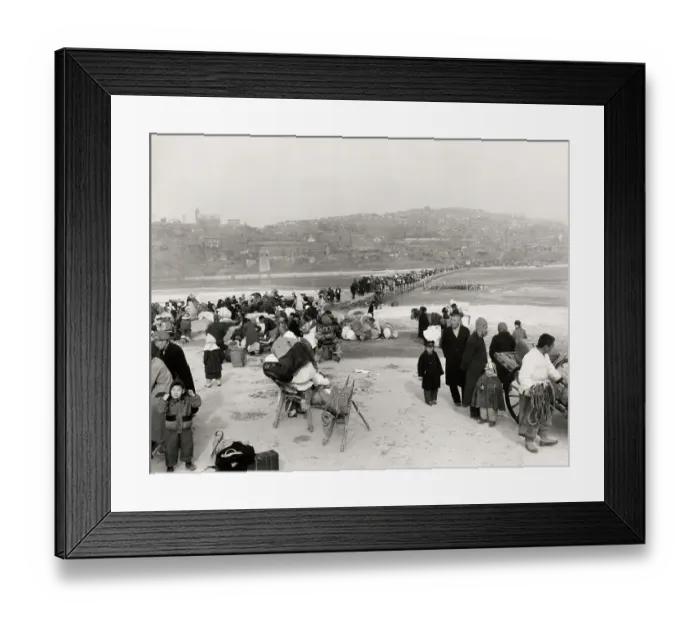 Framed Print : Korean Refugees Crossing The Han River Framed Print : Korean Refugees Crossing The Han River