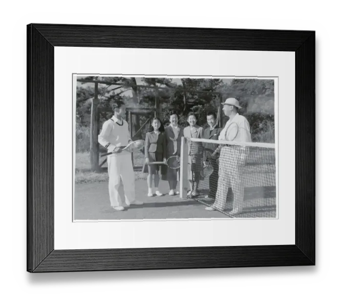 Framed Print : Japanese Royals on Tennis Court