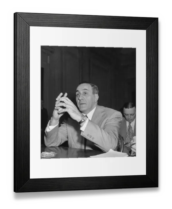 Framed Print : Anthony Accardo Testifying Before a Senate Committee Framed Print : Anthony Accardo Testifying Before a Senate Committee