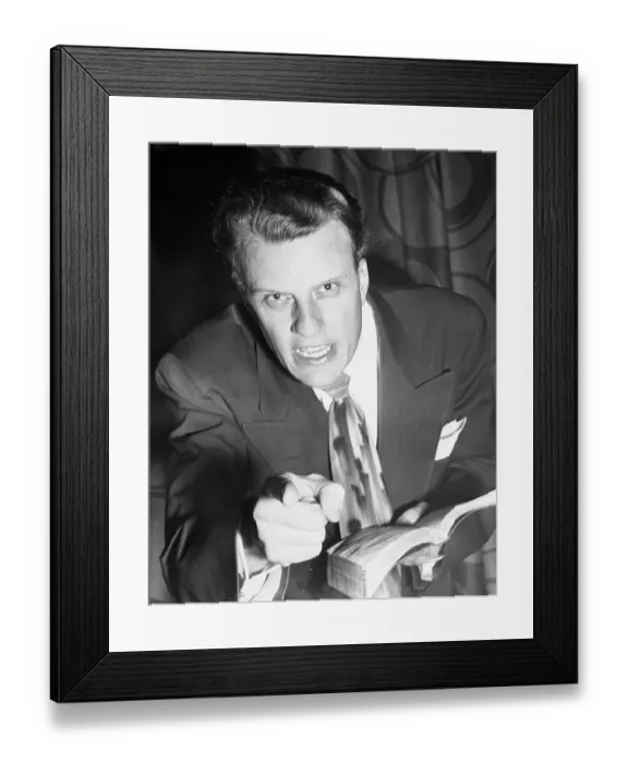 Framed Print : Billy Graham Preaching Framed Print : Billy Graham Preaching