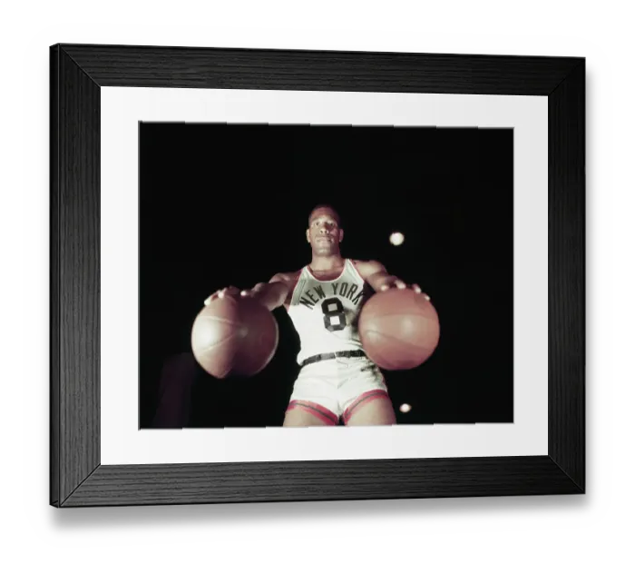Framed Print : Nat Sweetwater Clifton Holding Basketbal Framed Print : Nat Sweetwater Clifton Holding Basketbal