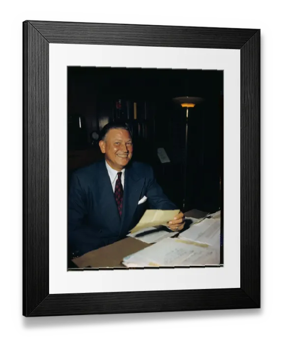 Framed Print : Robert Christenberry Working at Desk Framed Print : Robert Christenberry Working at Desk
