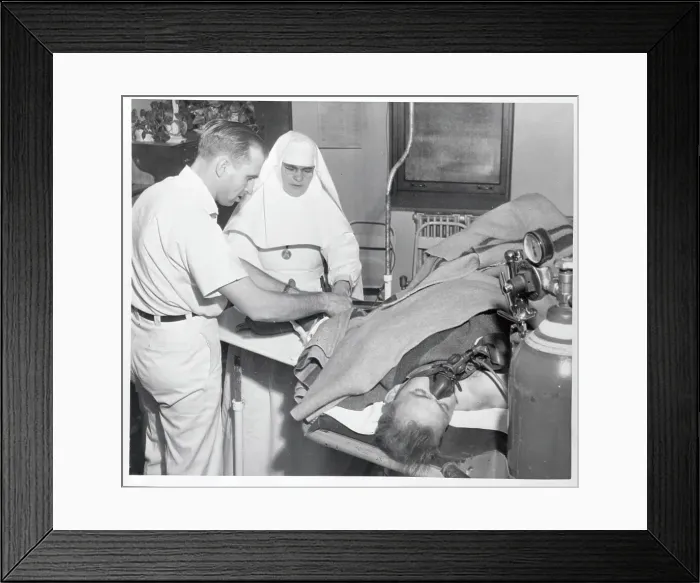 Framed Print : William D. Rockne Lying on Operating Table Framed Print : William D. Rockne Lying on Operating Table