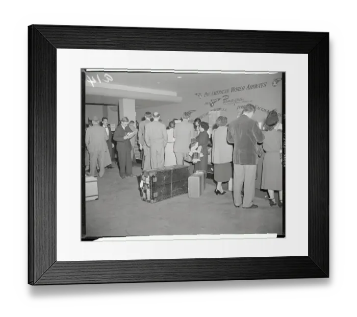 Framed Print : Airport Ticket Counter
